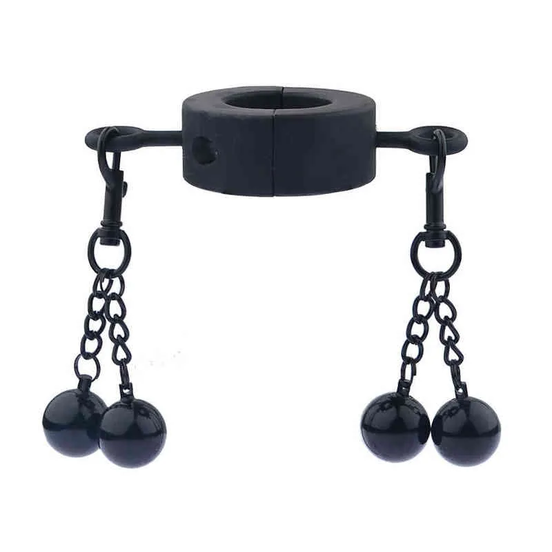 Nxy Cockrings Sex Toys for Men Testicles Penis Scrotum Ball Stretcher Pendant Extreme Bdsm Cbt Torture Heavy Cock Ring Erotic Shop Product 220505