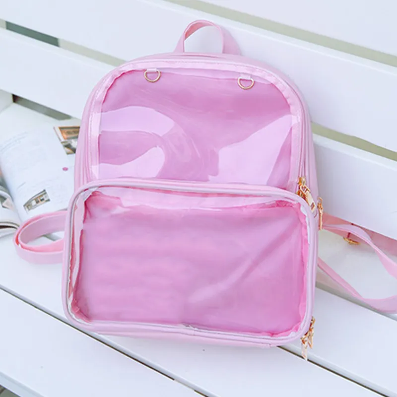 Été MINI femmes sac à dos sacs à main Transparent étudiant sacs petits sacs à dos polyvalents clairs Faux cuir Shouler sacs de voyage