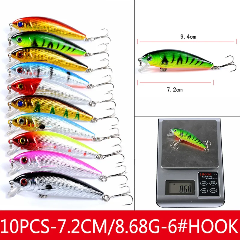 Jerkbait Minnow Hard Baits Fake Crankbait Fishing Lure Set of Wobblers for Pike Trolling Tackle Artificial Bait Kit Swimbait Sea 220624