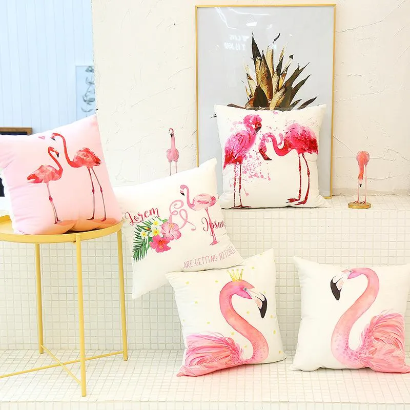 Party Decoration Wedding Decor Pink Flamingo gynnar kudde kuddfodral och gåvor födelsedag DIY -dekorationer med leveranser251r