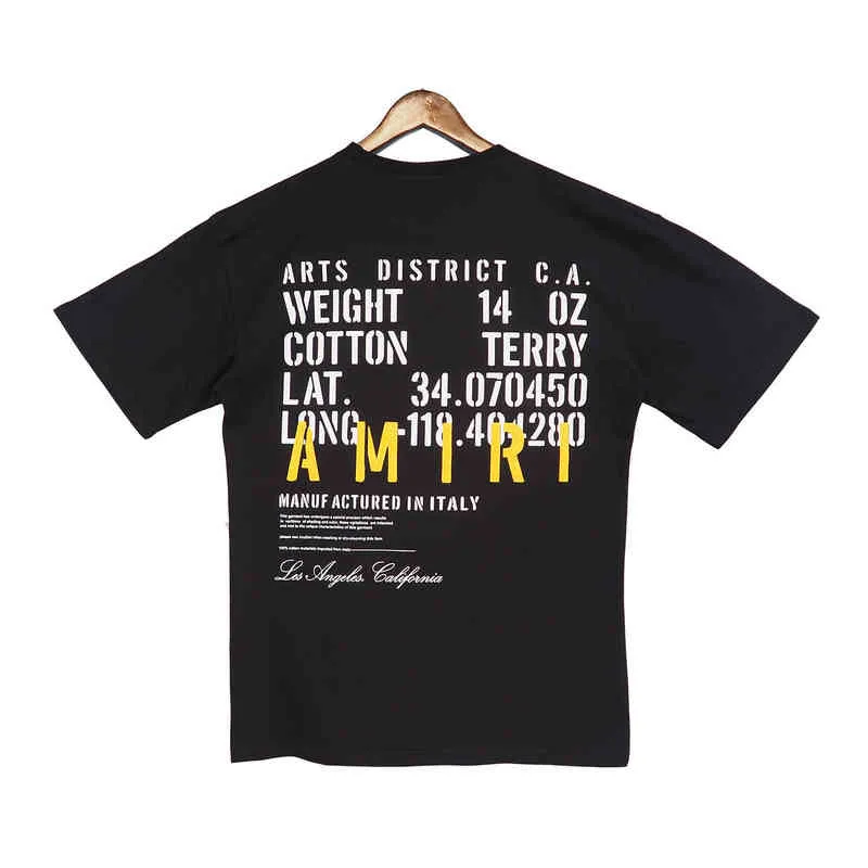 Créateur de tshirt à hommes courts Amiiriis Men de t-shirt masculin 2024 Fried Street Affiche Lettre imprimé Rou Lh4q Ygyk
