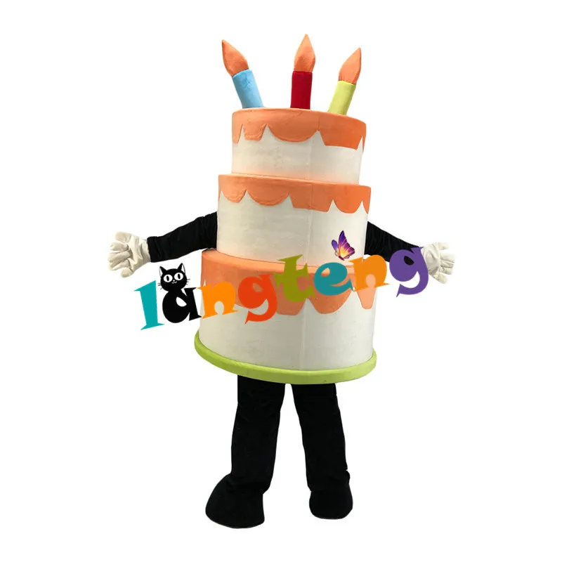 Costume de poupée mascotte 1123, Costumes de mascotte de gâteau d'anniversaire, robe fantaisie de dessin animé pour les vacances