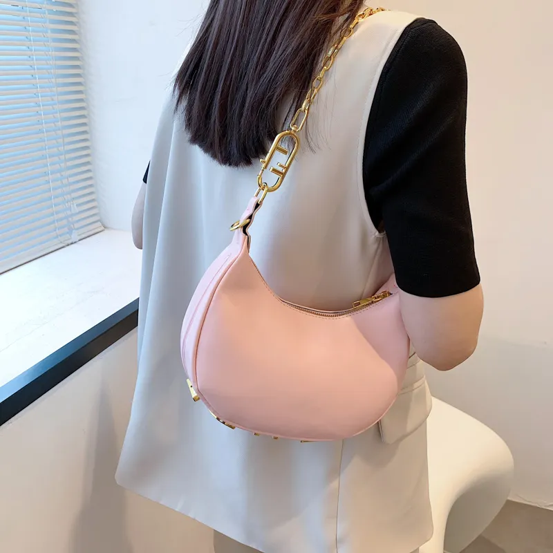 Marque Summer New Trendy All-Match Messenger Sac Chain Fashion Grils Samll Sac à épaule rose Blanc Black 230b