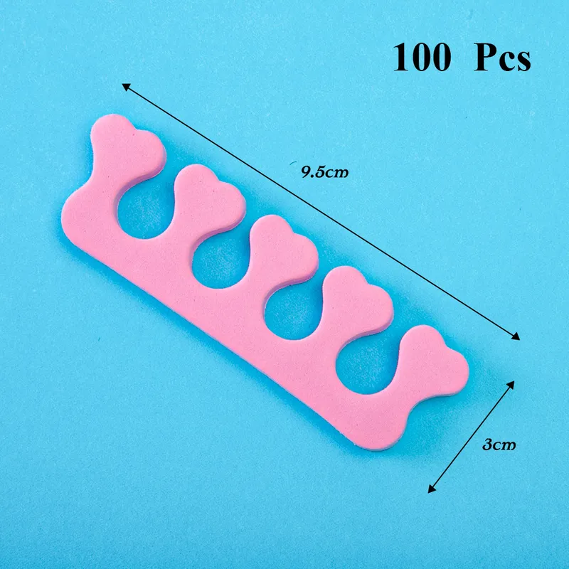 네일 아트 발가락 세퍼레이터 풋 스폰지 손가락 분리기 소프트 젤 UV 폴란드어 네일 살롱 소모품 페디큐어 매니큐어 도구