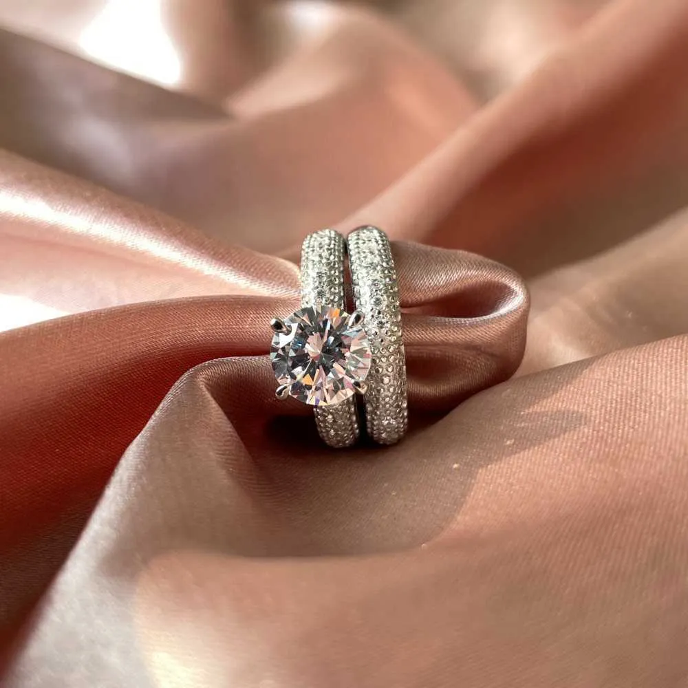 Вечное обручальное кольцо из стерлингового серебра 925 пробы Wind S925, женское кольцо 039s с супер-вспышкой, кольцо 9114863