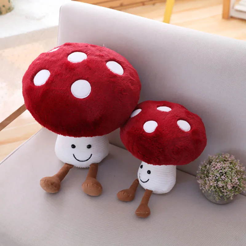 16 45 cm Creative Mignon Petit Champignon En Peluche Jouets En Peluche Légumes Doux Poupée Jouet Enfants Enfant Bébé Kawaii Cadeau 220531