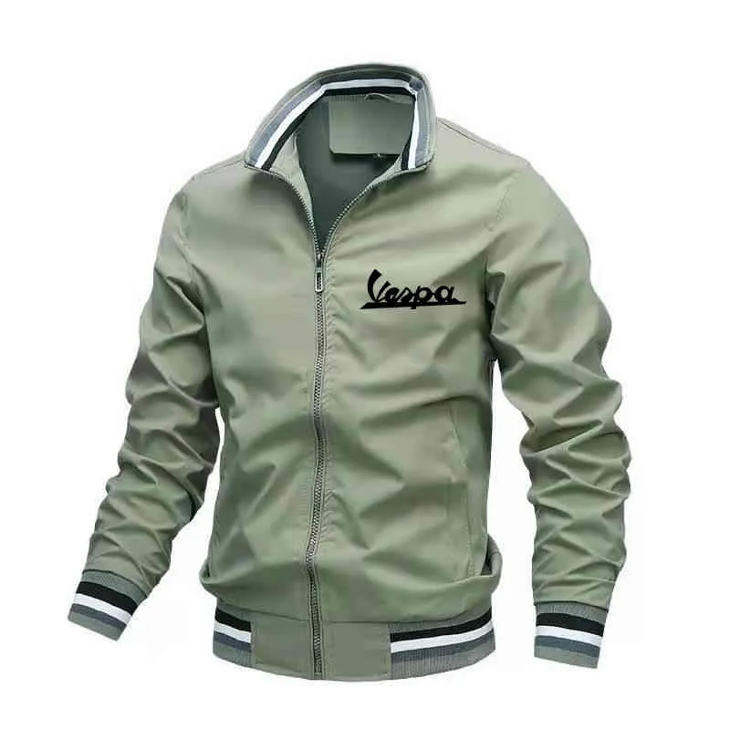 2022 Vespa Fashion Jacket Men's Windbreaker Bomber Spring and Autumn Outdoor Clothing Casual Streetwear