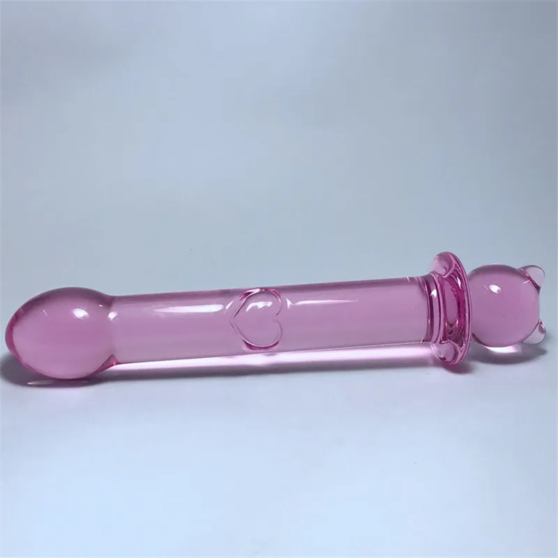 Кролик розовый хрустальный стеклянный фаллоимитатор мастурбатор реалистичный дилдо пенис Большой Gspot Anal Butt Plugure для взрослых сексуальных игрушек для женщины женский 7822003