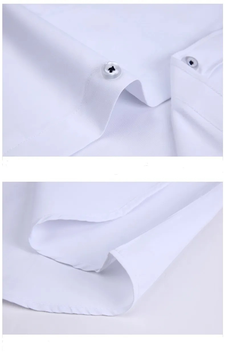 メンズ長袖スリムフィットノーアイアンビジネスソーシャルシャツ春秋の結婚式パーティードレスカジュアルボタンダウンブランドシャツ220322