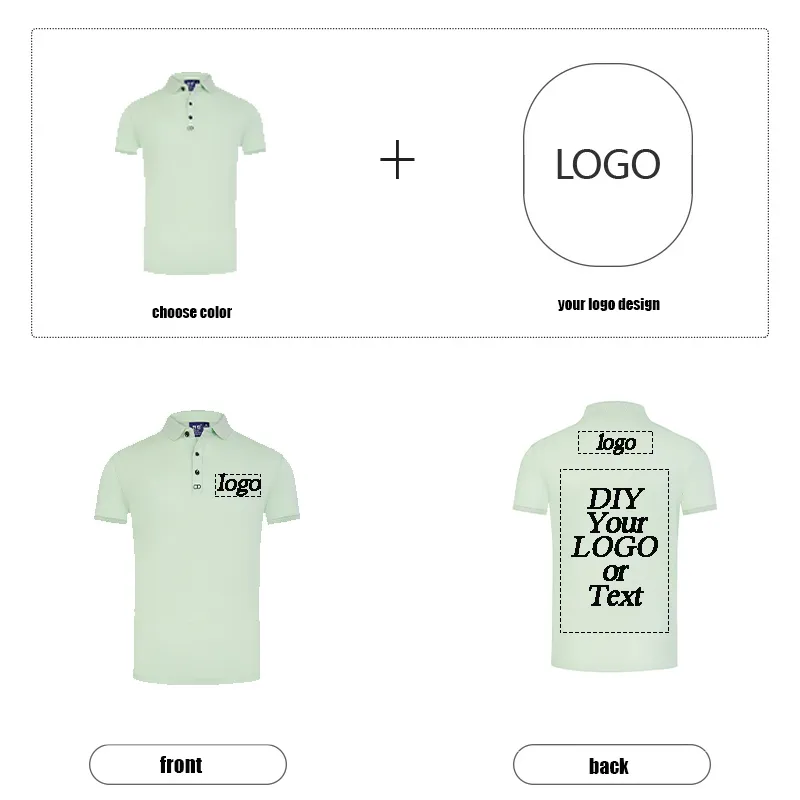 7-farbige POLO-Shirts, benutzerdefinierte Sommerwerbung, kulturelle Mode, All-Match-Revers, Kurzarmdruck, DIY-Markentext 220623