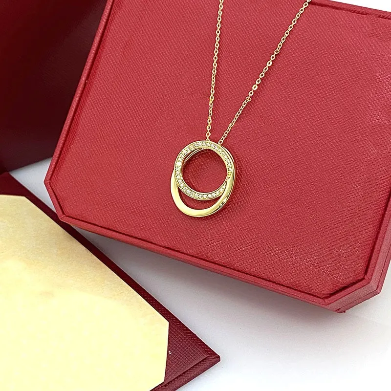 Новое золотое ожерелье из нержавеющей стали от модельера ко Дню святого Валентина для женщин в 2022239k