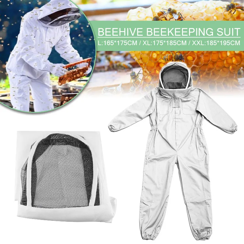 Full Body Beekeeping Clothing Professional Beekeepers Bee Protection Suit Safty Veil Hat Dress All Equipment 2206022586410