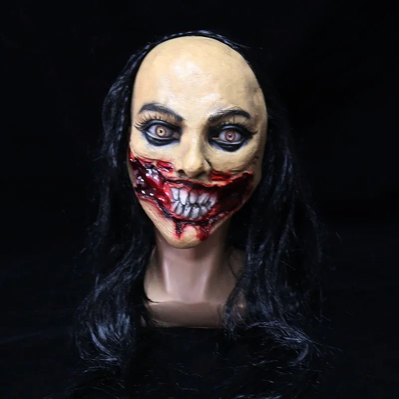 Halloween Bloody Scary Zombie Mask Herror Houd House Latex Mask Ghost Scary Party Helmet 220725