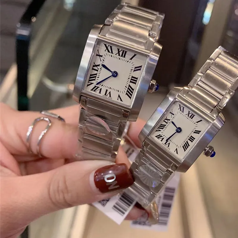 Kobiety zegarki 20 25 mm 25 30 mm Wysokiej jakości złote srebrne stal ze stali nierdzewnej bateria bateria Lady Watch2752