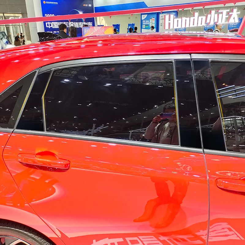 6st CAR Window Center Piller Sticker PVC Trim Anti-Scratch Film för Honda Fit Jazz GR3 GK5 2014-Present Externa tillbehör