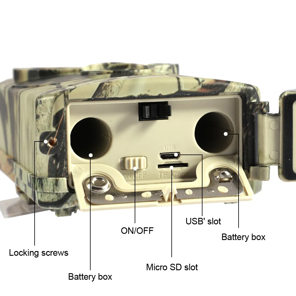 Outdoor Hunting Trail kamera 12MP Nowe kamery detektora dzikiego zwierząt HD Waterproof Monitoring