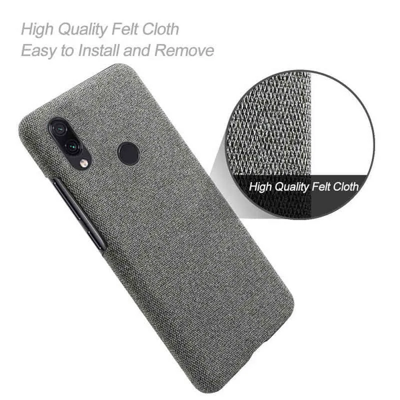 Slim tygstrukturskydd för Redmi Note Case Fabric Ultra Thin Antislip Capa för Xiomi Redmi Note Pro PRO Note Coque J220609