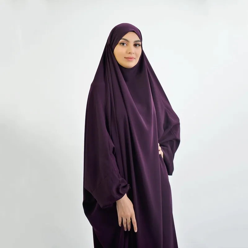 Ramadan Islam Gebedsjurk Eid Femme Abaya Khamar Jilbeb Moslimvrouw 1 stuk lang Khimar Robe Turkse vrouwen Kleding Niqab 220607