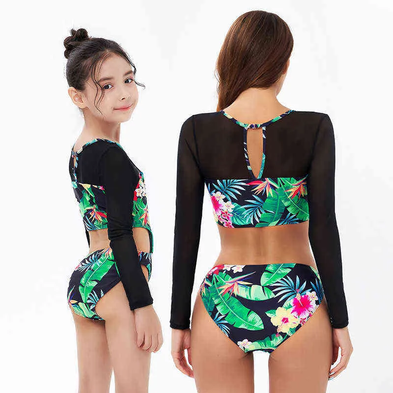 Tenues de famille assorties, ensemble de maillot de bain une pièce pour femme, bikini, vêtements de plage pour enfants, si vous avez besoin de 2 maillots de bain, veuillez en commander 2