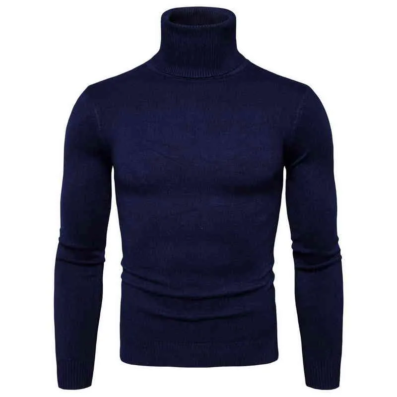 Mens Turtle Neck Sweaters 2022 Winter Men Long Sleeve Sweaters Outfit Fashion Round Neck Sweater Slim Fit Sweaters Sweater Top L220730