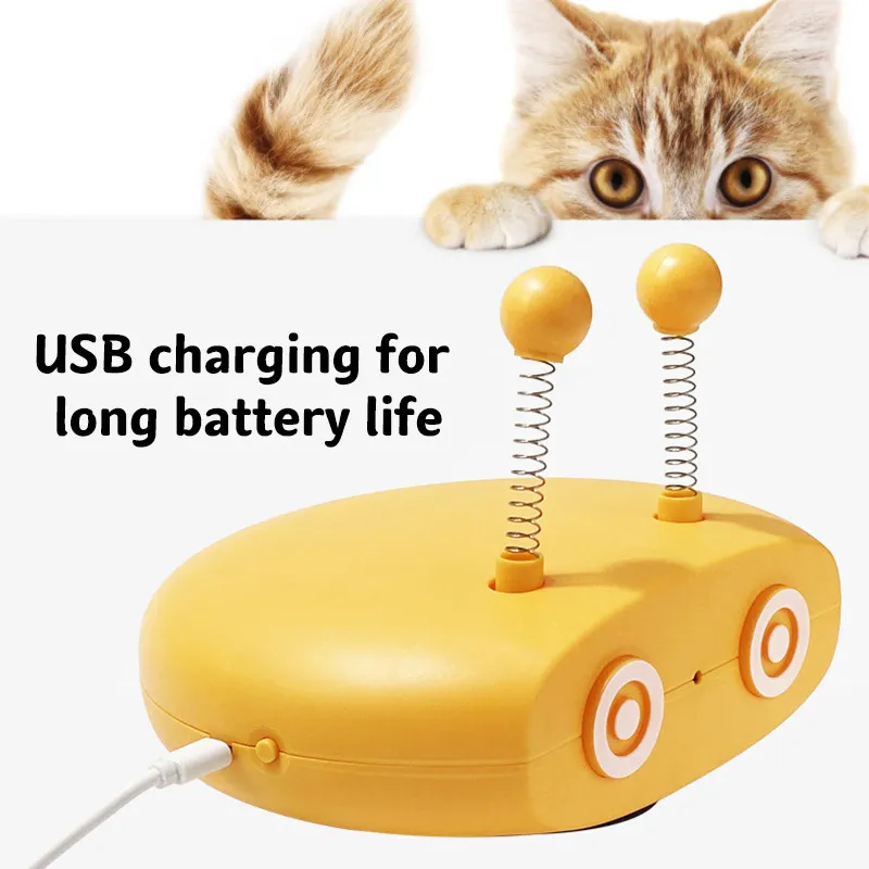 MySudui Smart Cat Electronic Toy Squeaker Ruchobum USB Ładowanie LED zwiastun LASER STITK Interactive Automatyczne zabawki 220510