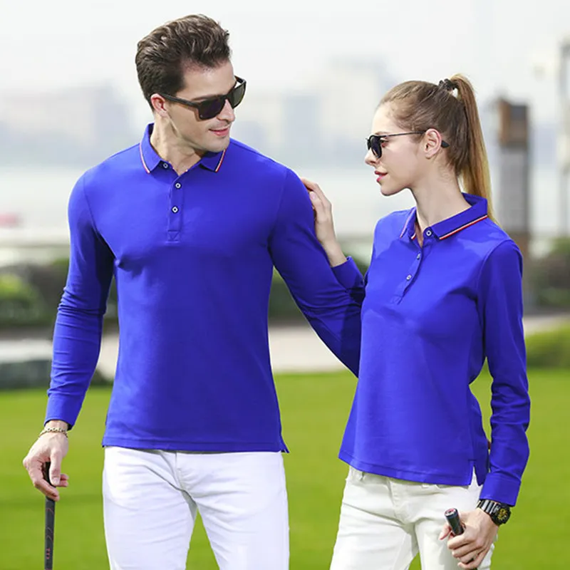 T-shirt polo design personalizzato stampa immagine uomo donna manica lunga cotone top autunno unisex business leisure polo 220722