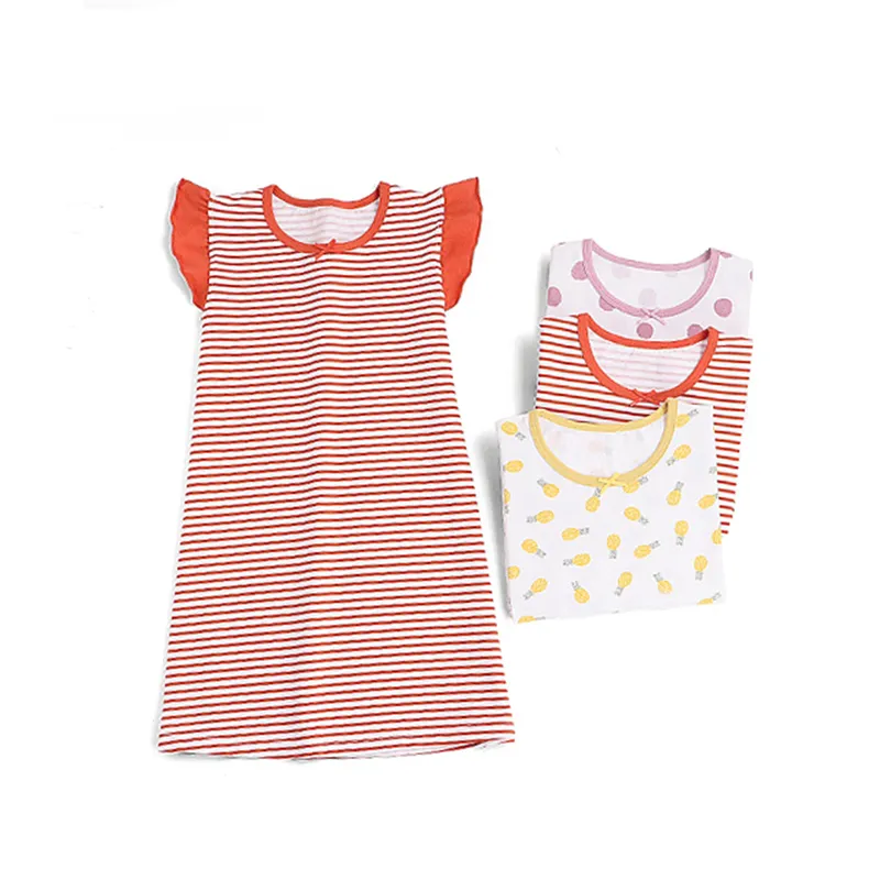 High Quality Cotton Soft Children Sleepwear Girls Nightgown Cute Pattern Kids Child Girl Night Gown 2-12 Years Pajama Dress 220426