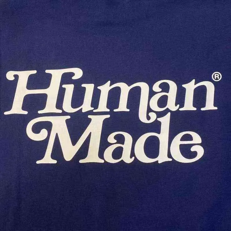 Темно-синий HUMAN MADE Толстовка Мужчины Женщины Высокое качество для девочек Dont Cry Печатные пуловеры HUMAN MADE Толстовки с капюшоном Oversize T220802