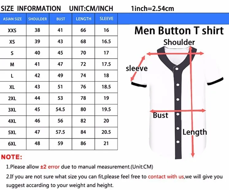 Custom Baseball Jersey Tshirt Unisex Mens Arc Bottom Text Image 3D Print Team Uniforms Button Down Shirt Plus Size XXS-6XL 220619