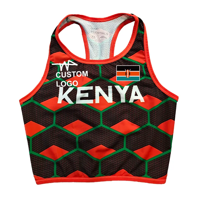 Kenya Women Trackfield Fast Running tanktops Pak 4100 Speed Outfit aanpasbare BH 2205059466791