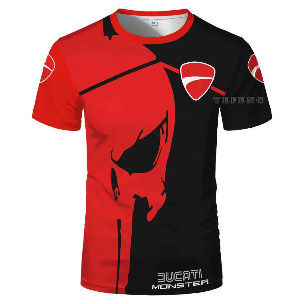 2023 Nouvelle équipe de course Formule 1 T-shirts courts Moto pour Ducati Corse Moto Vêtements respirants Maillots rouges Ne pas Fad250S