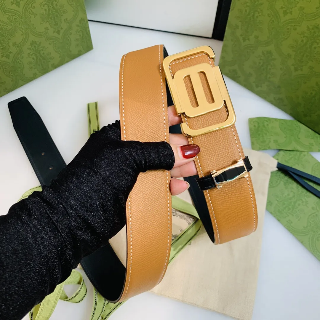 豪華なデザイナーベルト本革の手紙ゴールドバックルスタイル男性女性スチールバックルベルト最高品質幅3.8cm 5色