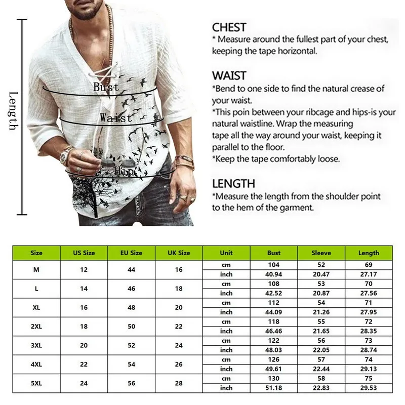 WENYUJH Men s Fashion Hippie Linen Shirt Casual Middle Sleeve V Neck Summer Beach Loose Tee Tops Solid Color T shirts 220712
