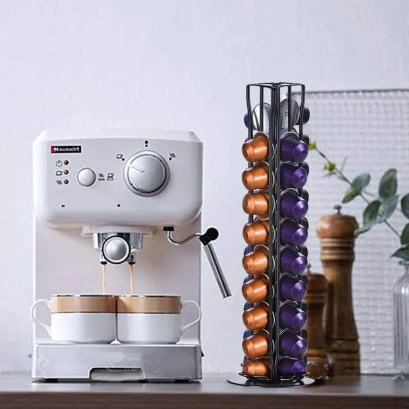 Practical Coffee Capsules Dispensing Tower Stand Fits For 40 Nespresso Storage Pod Holder soporte capsulas nespresso 220509