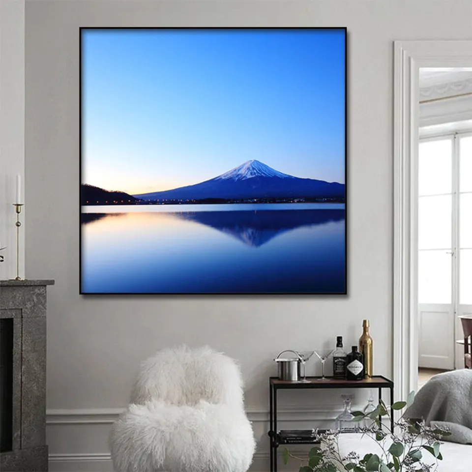 Snow Mountains Lakes under Blue SKY 1pcs Modern Home Wall Decor Canvas Picture Art HD Print Painting On Canvas for Living Room (3)