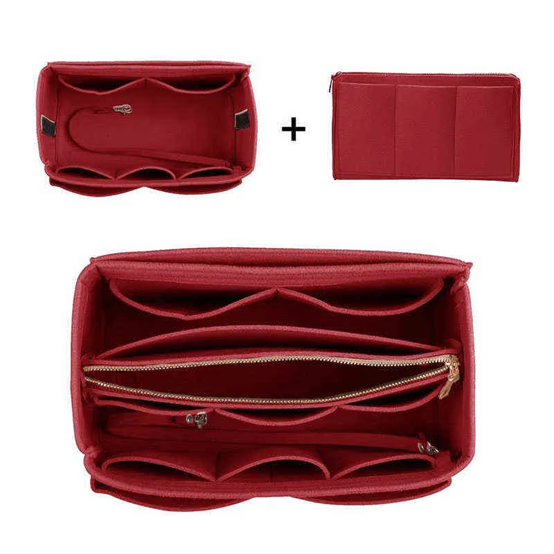 Organisateur de maquillage pour femmes, sac à cosmétiques portable avec insert en cuir pour sacs à main, porte-monnaie intérieur, livraison directe, livraison directe 220611