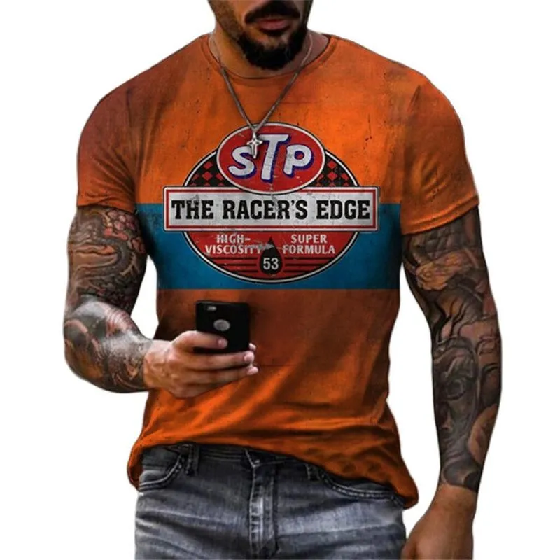 Sommer Retro STP 3D Gedruckt T-shirts Schnell Trocknend Rundhals Kurzarm Große Größe Mode Übergroßen T Shirts Für Männer kleidung 220607