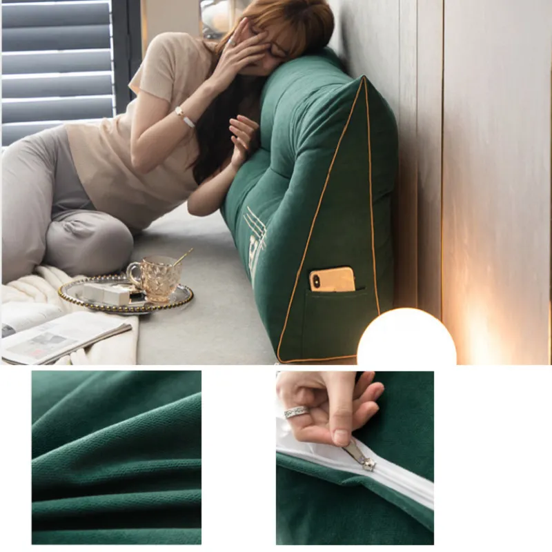 Luxury Large Pillow Back Cushion Bedside Decor Long Elastic Backrest Cushions Tatami Single For Double Sleeping Home 220402219b