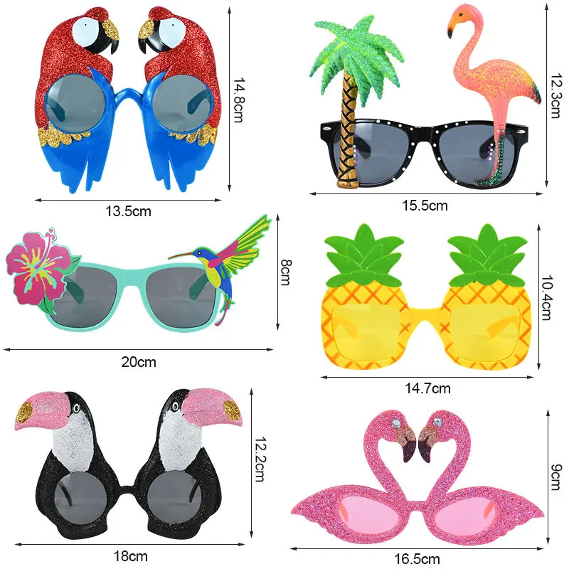 لوازم الحفلات الأخرى /مجموعة نظارة شمسية حزب هاواي Flamingo Tropica 220823