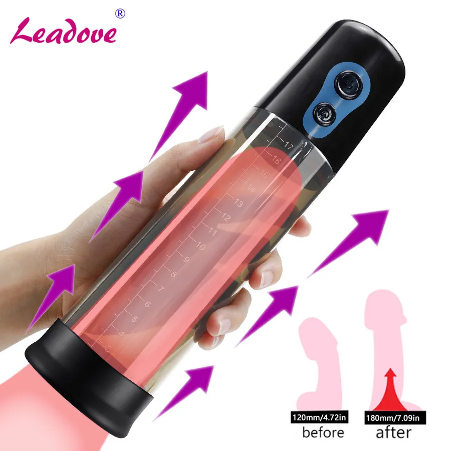 Automatische Penisvergroting Oefening Gereedschap Vibrator voor Mannen Elektrische Verlengen Vacuüm Trein Pomp Masturbator sexy Speelgoed YS0335