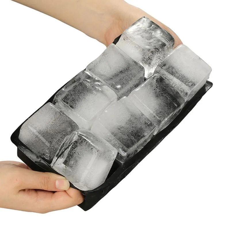 4 6 8 15 grille grand bac à glace moule géant Jumbo grand Cube de Silicone de qualité alimentaire carré bricolage fabricant 220617