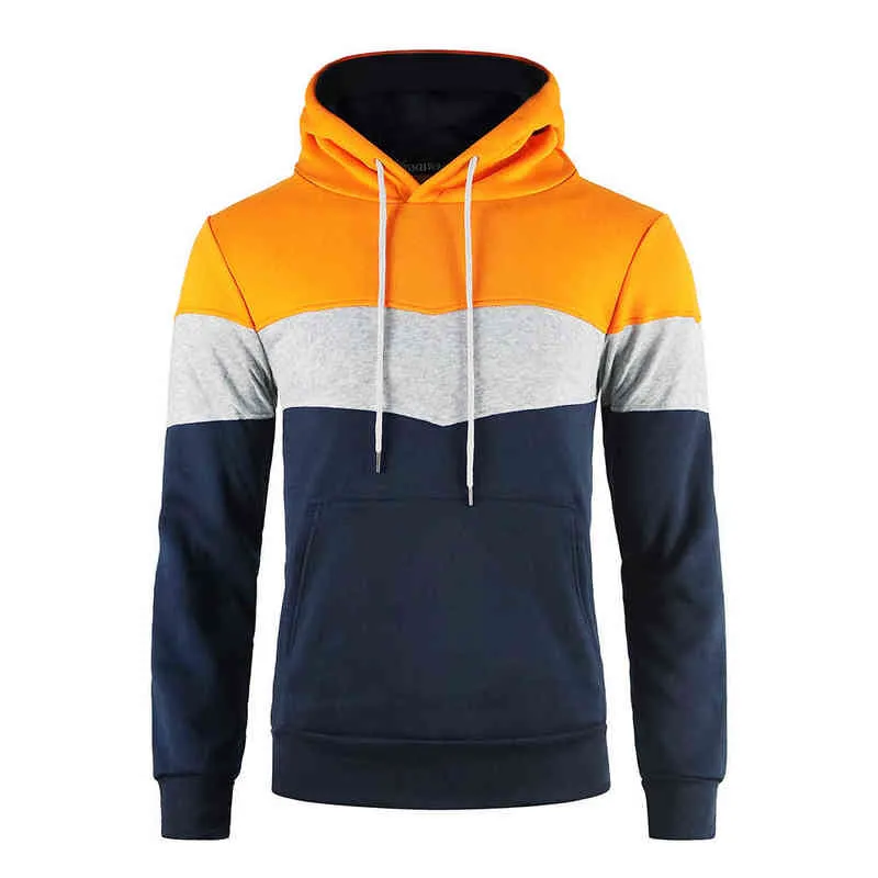 Mens Hoodies Sweatshirt långa ärmar Autumn Winter Casual Fleece Hoodies Top Blouse Tracksuits Sweatshirts Hoodies Men L220801