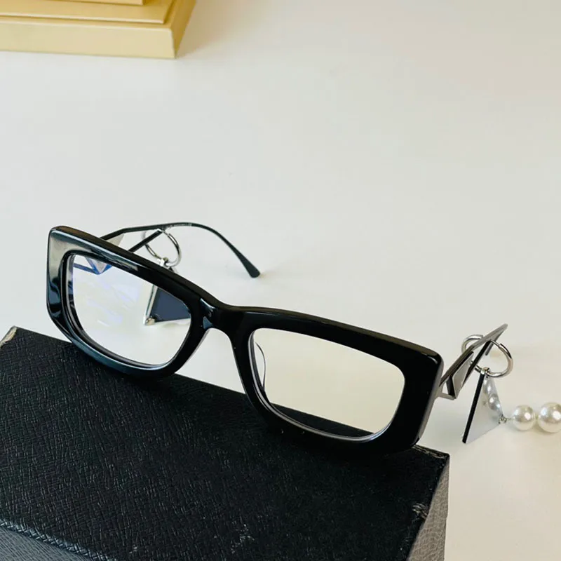 Acétate cadre carré avant noir lunettes de soleil designer pour femmes lunettes de soleil hommes SPR14 mode protège symbole yeux UV400 lentille avec309P