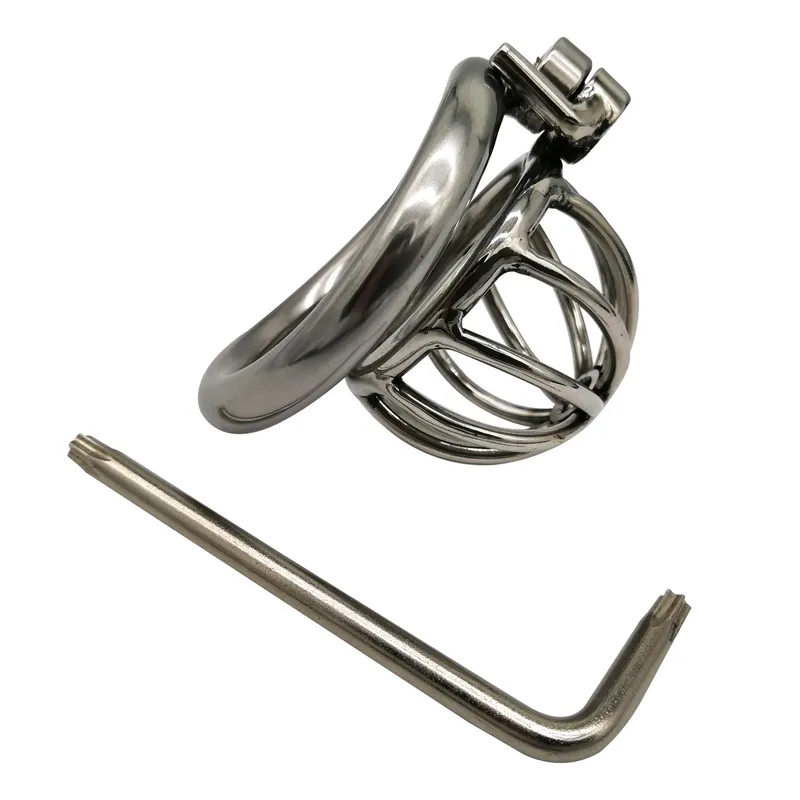 Bloqueo de tornillo Diseño ergonómico Dispositivo de acero inoxidable Dispositivo masculino Super pequeño Penis Penis Lock Cock Bindo de anillo S070 2207123368470