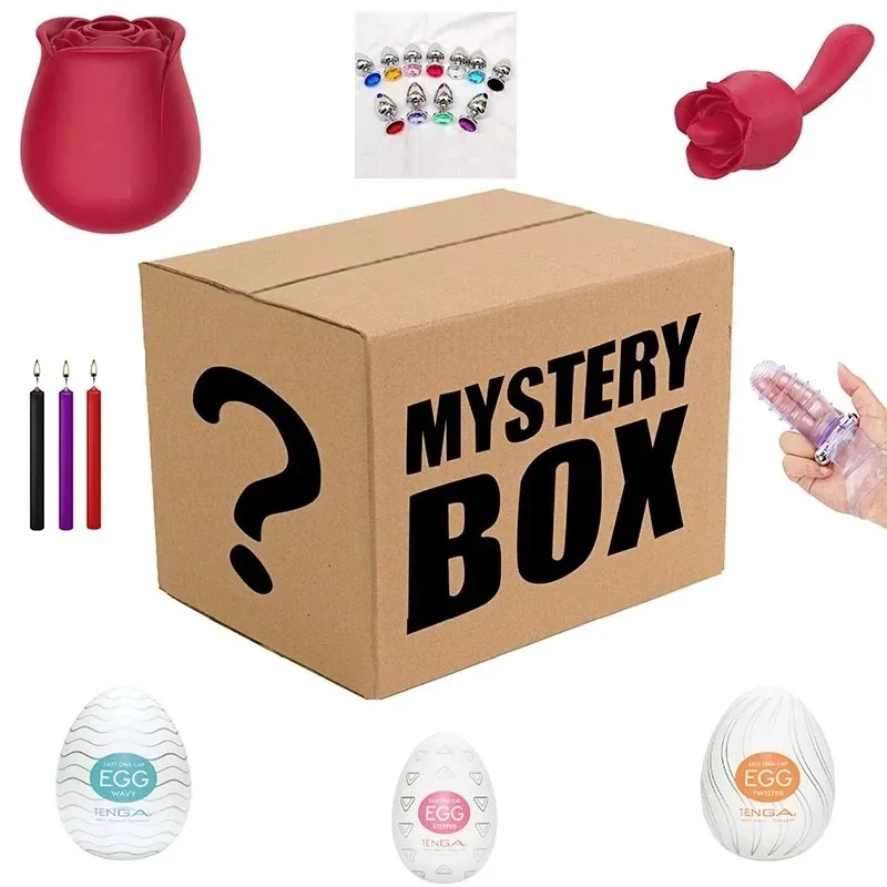 Mystery Bag для взрослых игрушки 100 Сюрпризы Gift GSPOT Clitoris Sexy Anal Plug Vibrator Masturbator для взрослых игрушек для женщин Men1685595