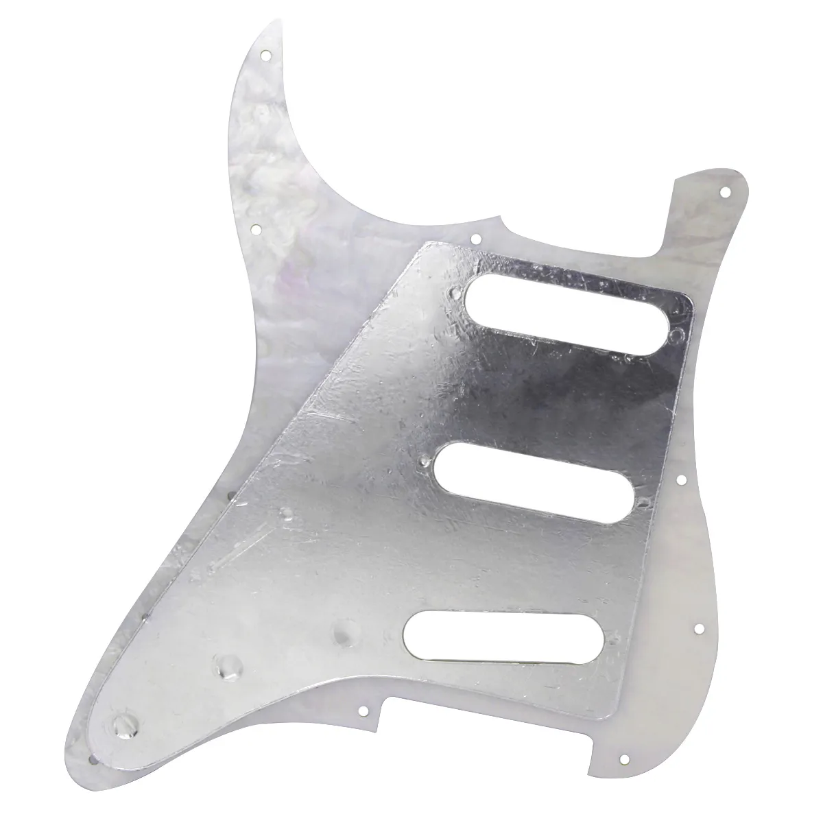 Branco marisco cor sss guitarra elétrica pickguard placa traseira 1ply com parafusos para 11 buracos acessórios de guitarra 6274293