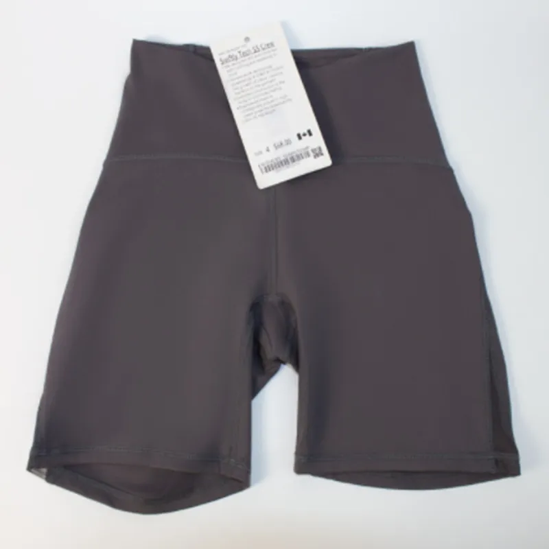 Kvinnors sportyoga shorts fitnesslu-008 hög midja smal snabb torr andas med hög elasticitet nylonmaterial byxor bra topp