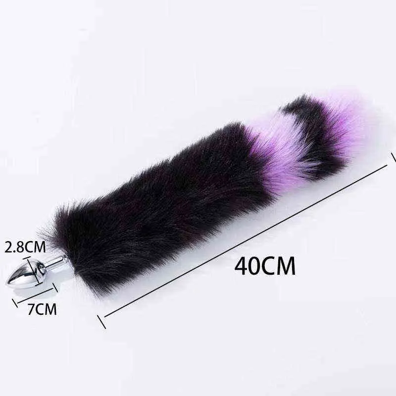 Erotica Anal Toys Sex Fox Tail Butt Plug Conjunto com Hairpin Kit ButPlug Prostate Massager BDSM Couples Cosplay 220507