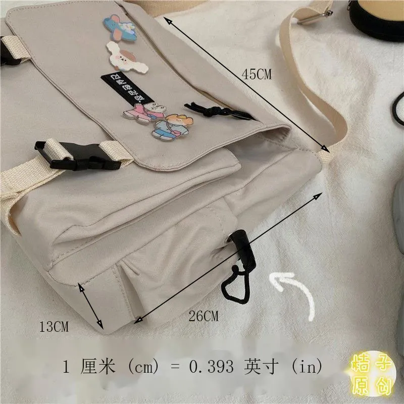 Women Shoulder Messenger Bag Female Nylon Versatile Postman Student Style High Capacity Tooling Package 220627