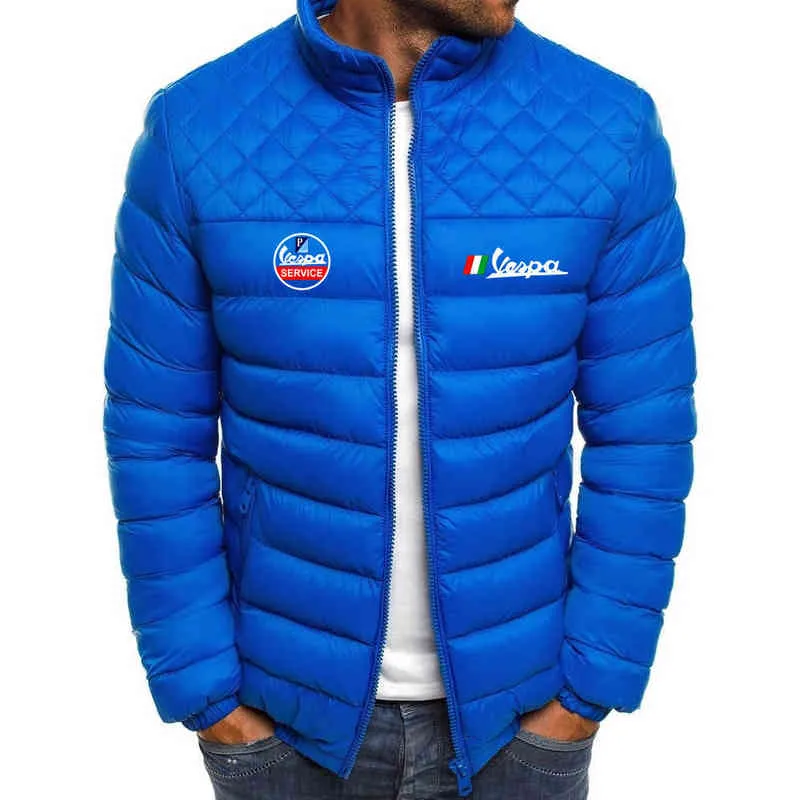 Winter New Vespa Printed Custom Made Solid Color Men Down Jacket Cotton Warm Thicken Comfortable Man Down Jackets Tops Coat